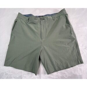 FAHERTY All Day 2.0 Mens 34 Shorts 7" inseam Green Olive Hybrid Stretch FLAW